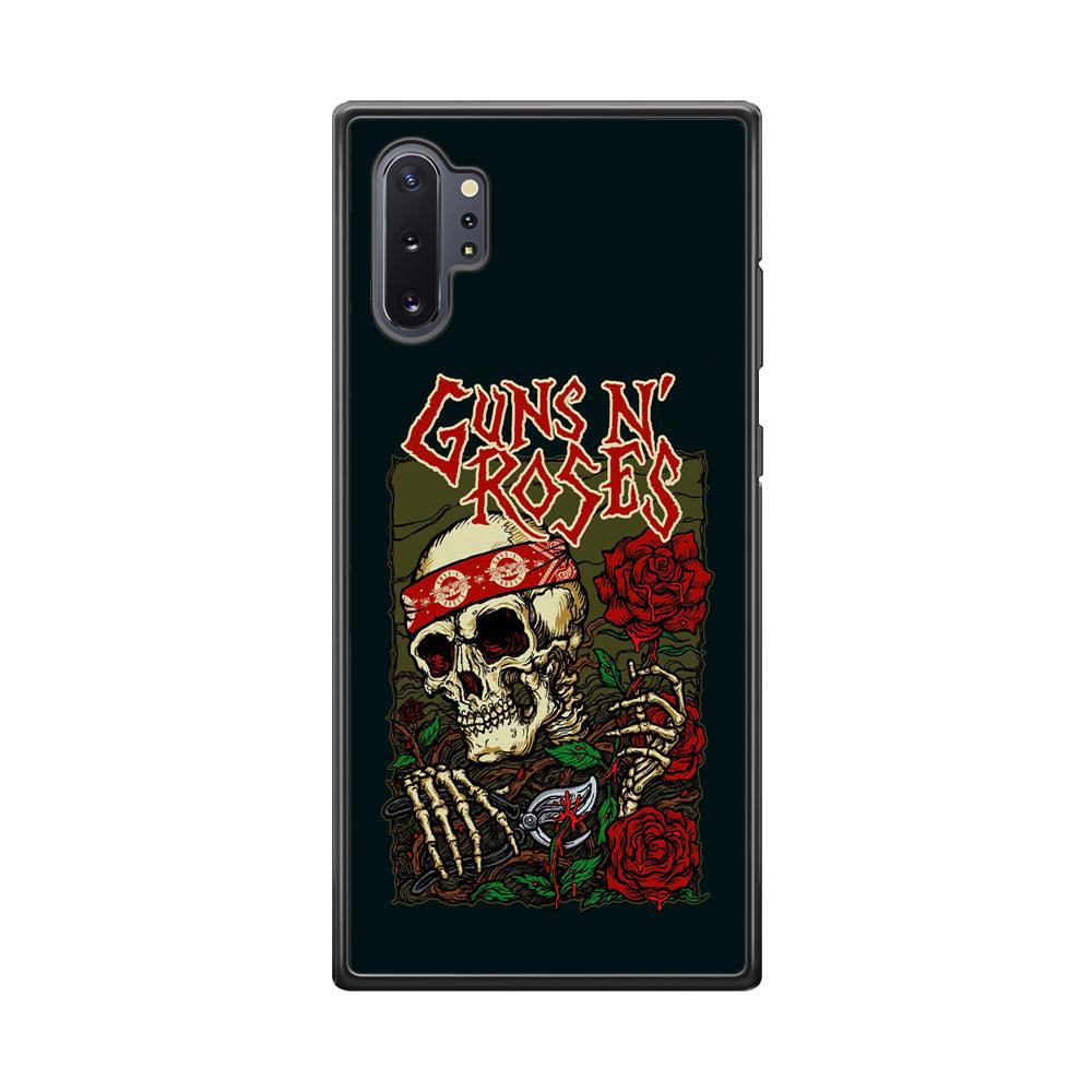 Gun's N Roses The Portland Show Samsung Galaxy Note 10 Plus Case-Rubber Black (2D Case)-Oxvistore
