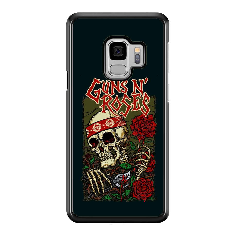 Gun's N Roses The Portland Show Samsung Galaxy S9 Case-Rubber Black (2D Case)-Oxvistore