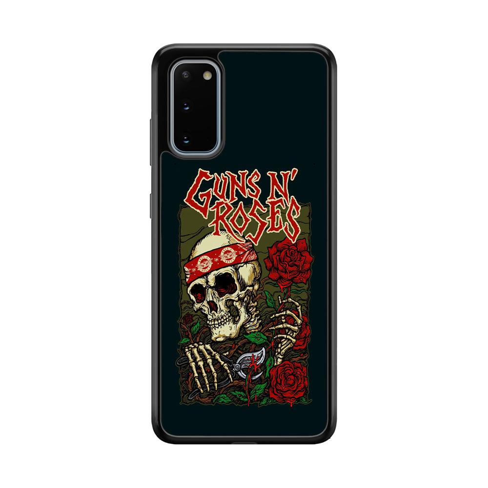 Gun's N Roses The Portland Show Samsung Galaxy S20 Case-Rubber Black (2D Case)-Oxvistore