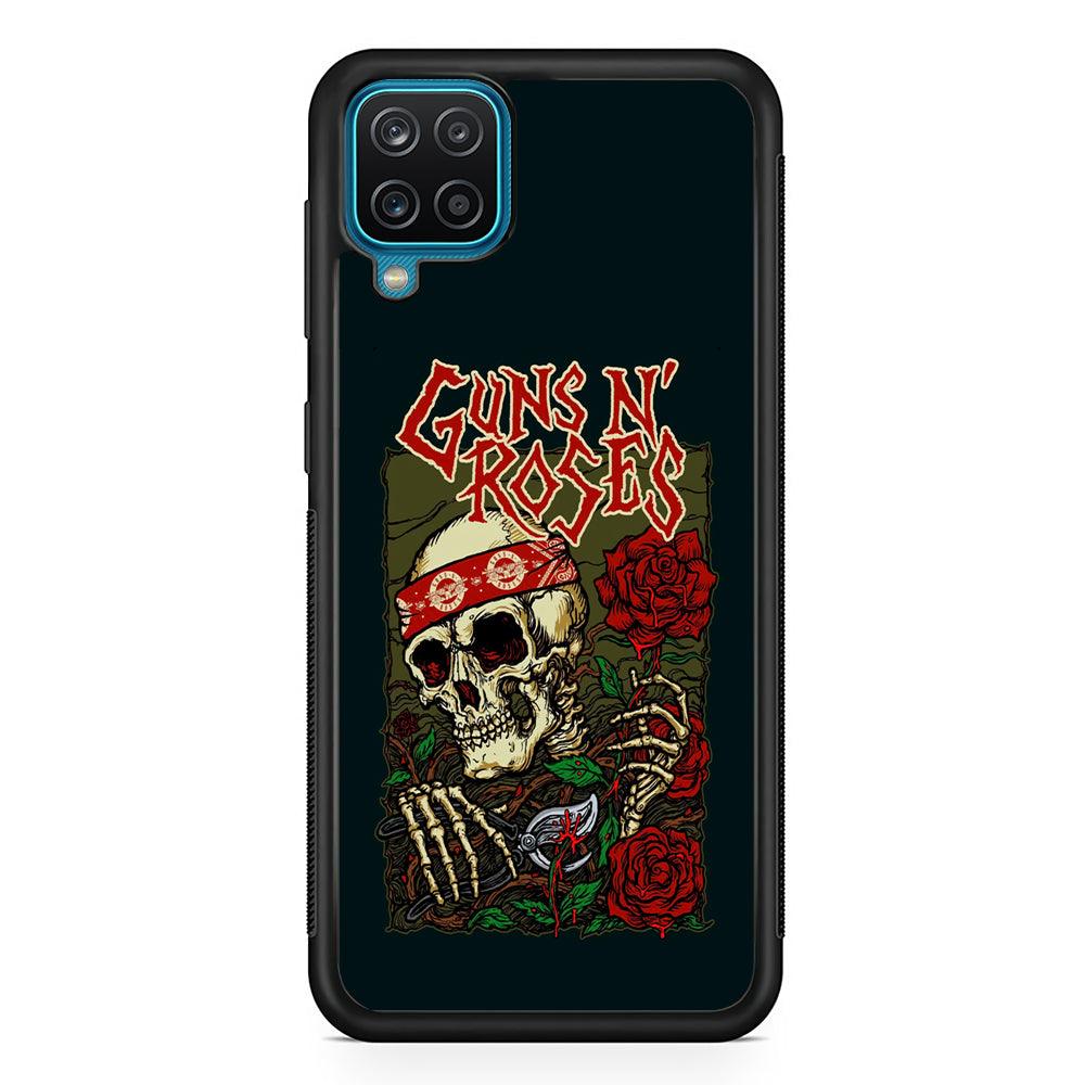 Gun's N Roses The Portland Show Samsung Galaxy A12 Case-Rubber Black (2D Case)-Oxvistore