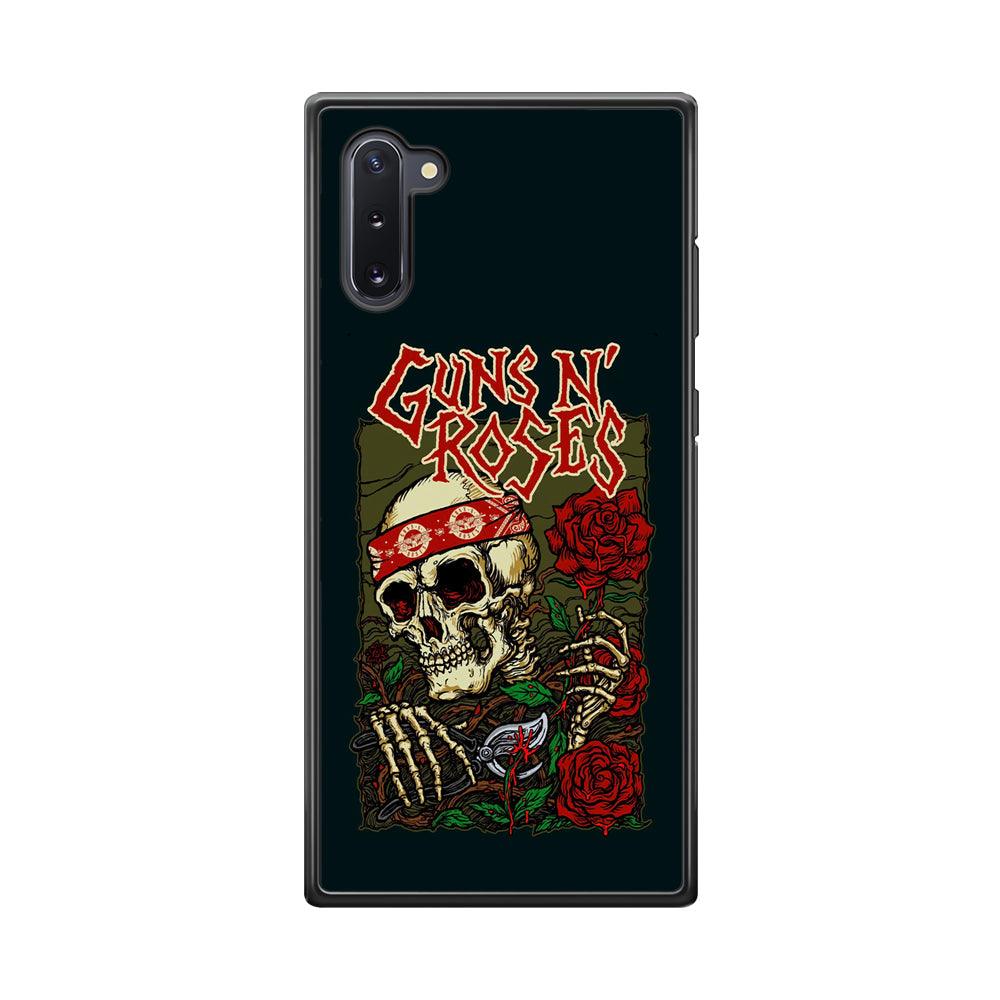 Gun's N Roses The Portland Show Samsung Galaxy Note 10 Case-Rubber Black (2D Case)-Oxvistore