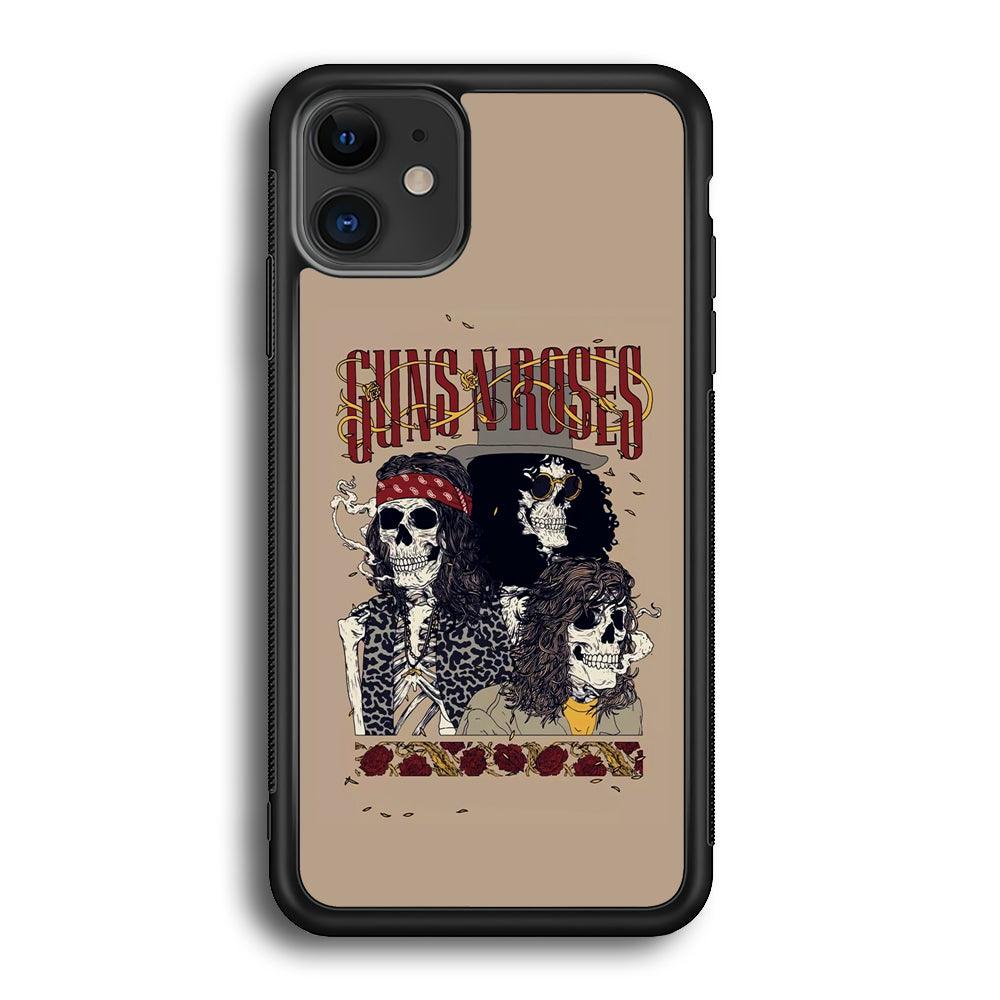 Gun's N Roses To The Nation Concert iPhone 12 Case-Rubber Black (2D Case)-Oxvistore