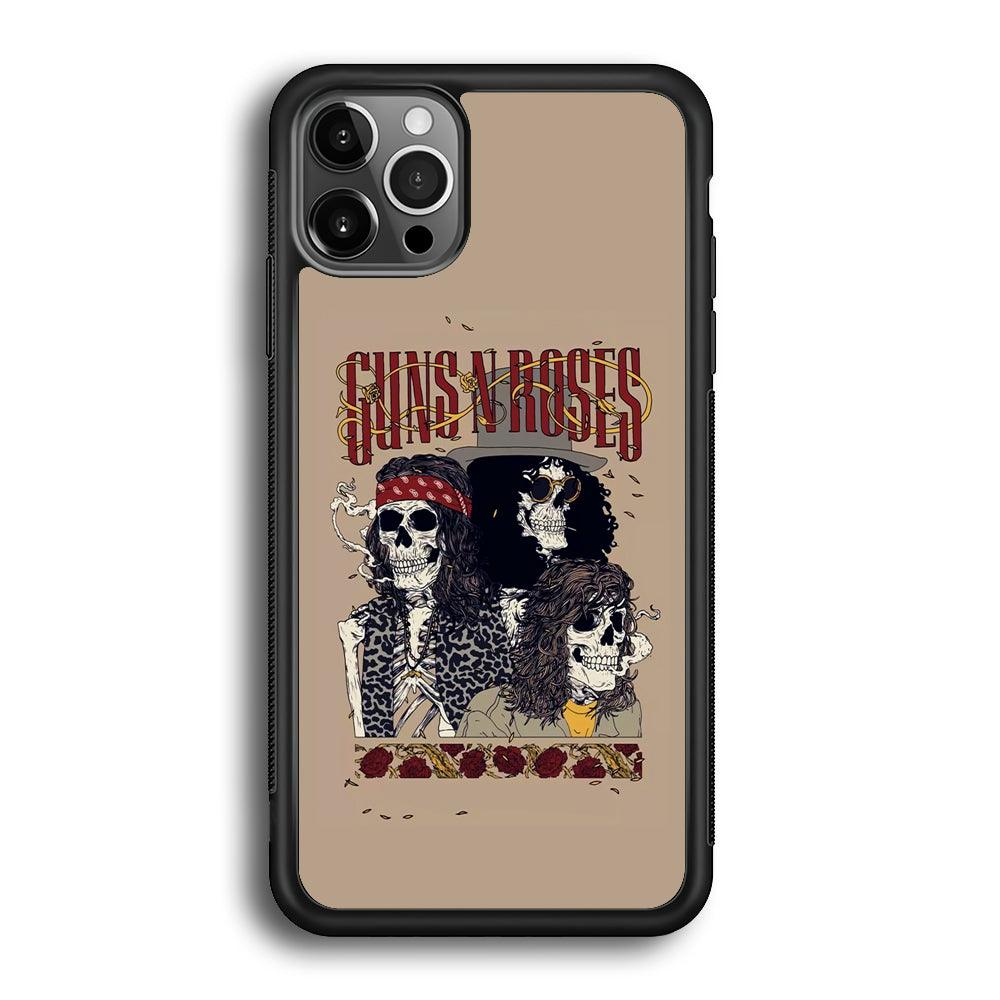 Gun's N Roses To The Nation Concert iPhone 12 Pro Case-Rubber Black (2D Case)-Oxvistore