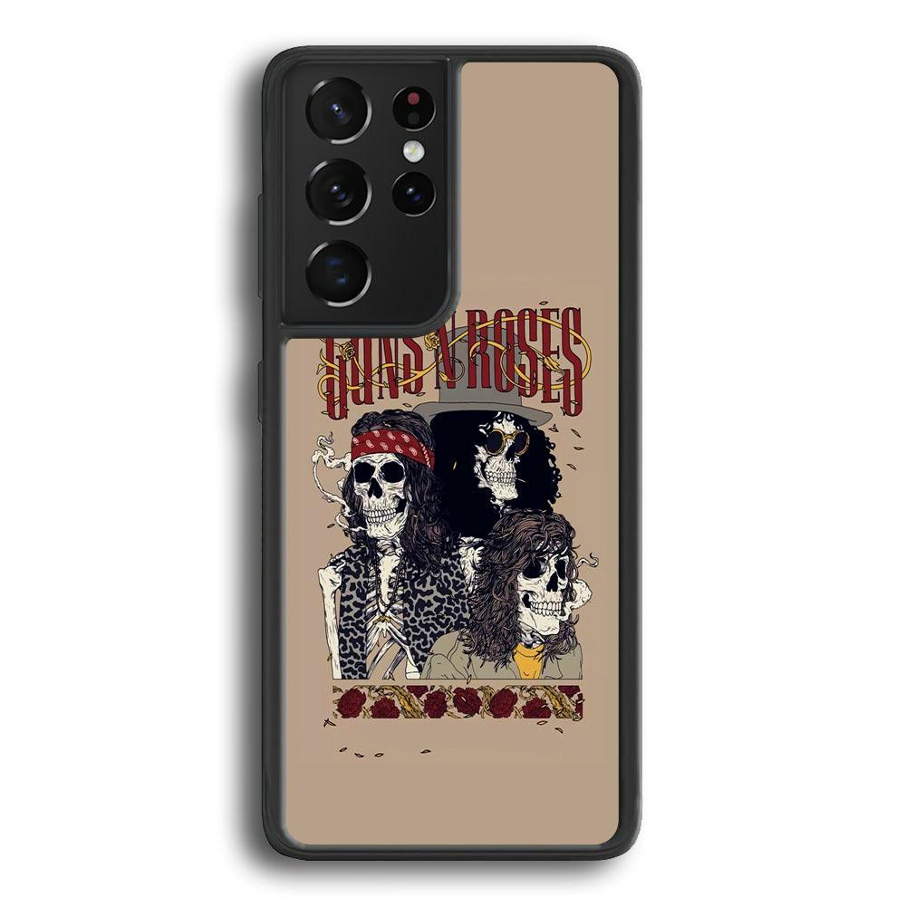 Gun's N Roses To The Nation Concert Samsung Galaxy S24 Ultra Case-Rubber Black (2D Case)-Oxvistore