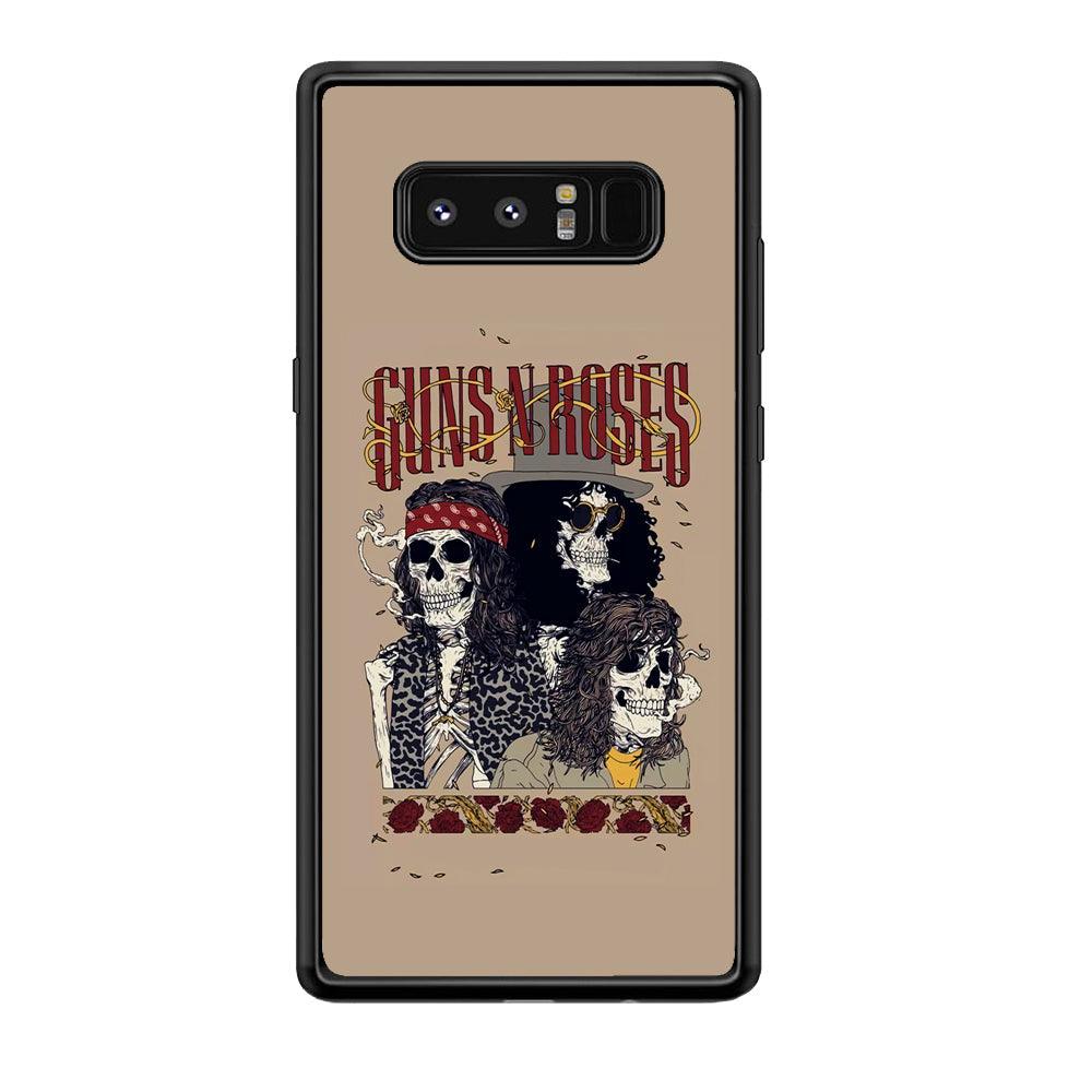 Gun's N Roses To The Nation Concert Samsung Galaxy Note 8 Case-Rubber Black (2D Case)-Oxvistore