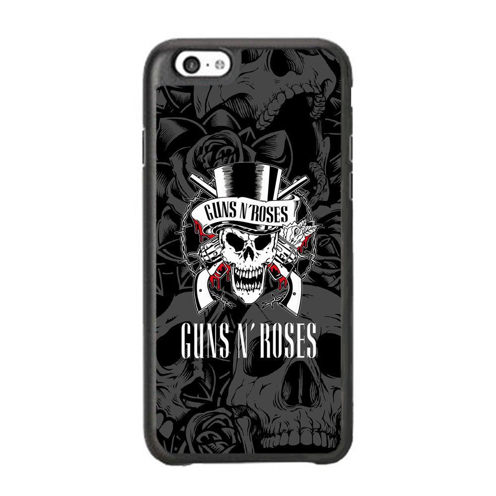 Gun's N Roses Pile of Skulls iPhone 6 Plus | 6s Plus Case-Rubber Black (2D Case)-Oxvistore
