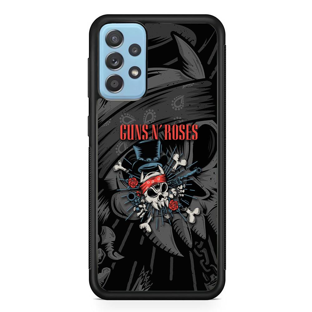Guns N Roses Red Headkerchief Samsung Galaxy A72 Case-Rubber Black (2D Case)-Oxvistore