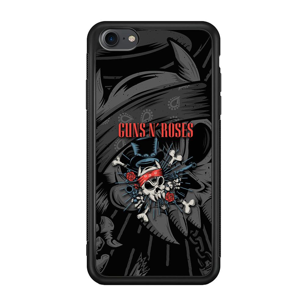 Guns N Roses Red Headkerchief iPhone 7 Case-Rubber Black (2D Case)-Oxvistore