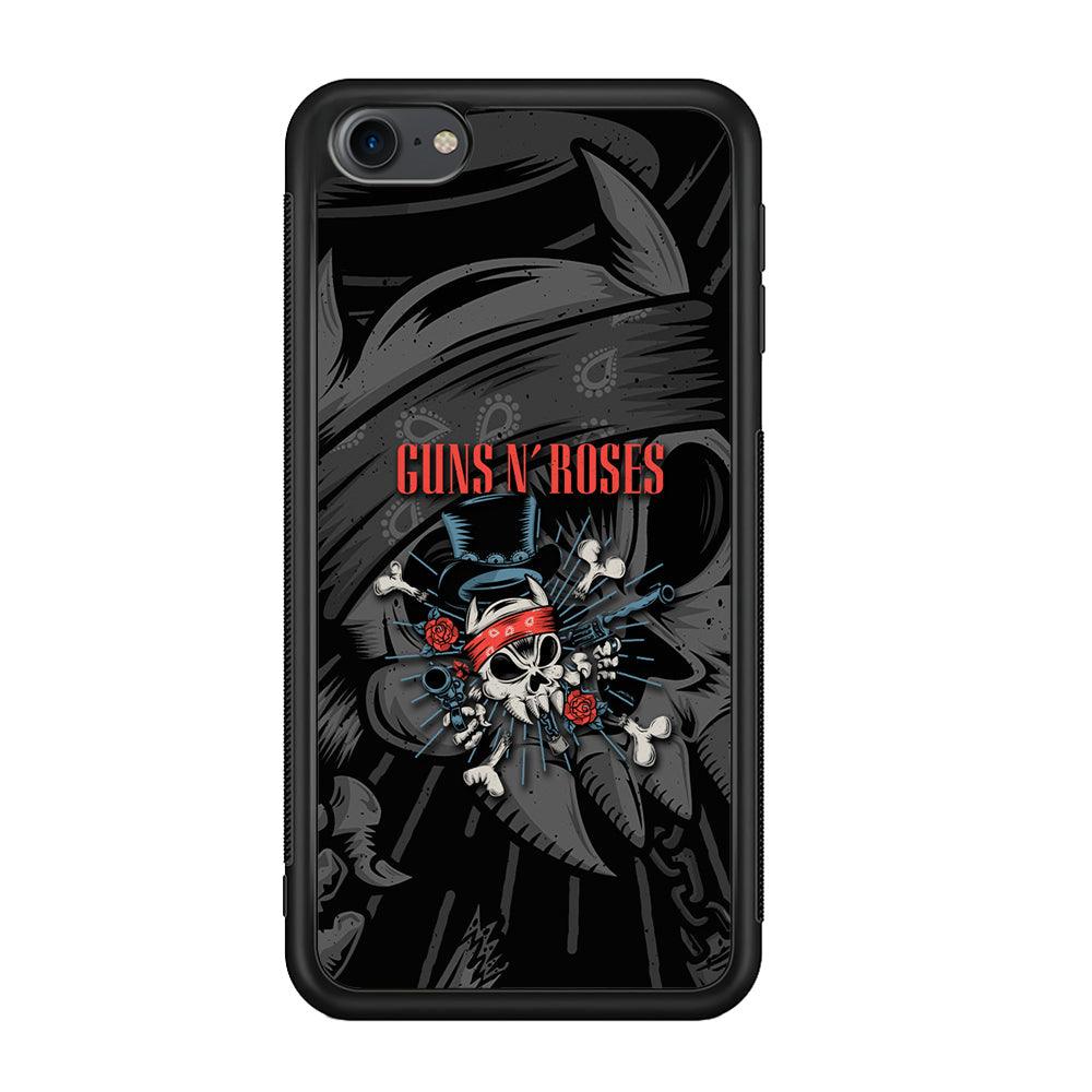 Guns N Roses Red Headkerchief iPod Touch 6 Case-Rubber Black (2D Case)-Oxvistore