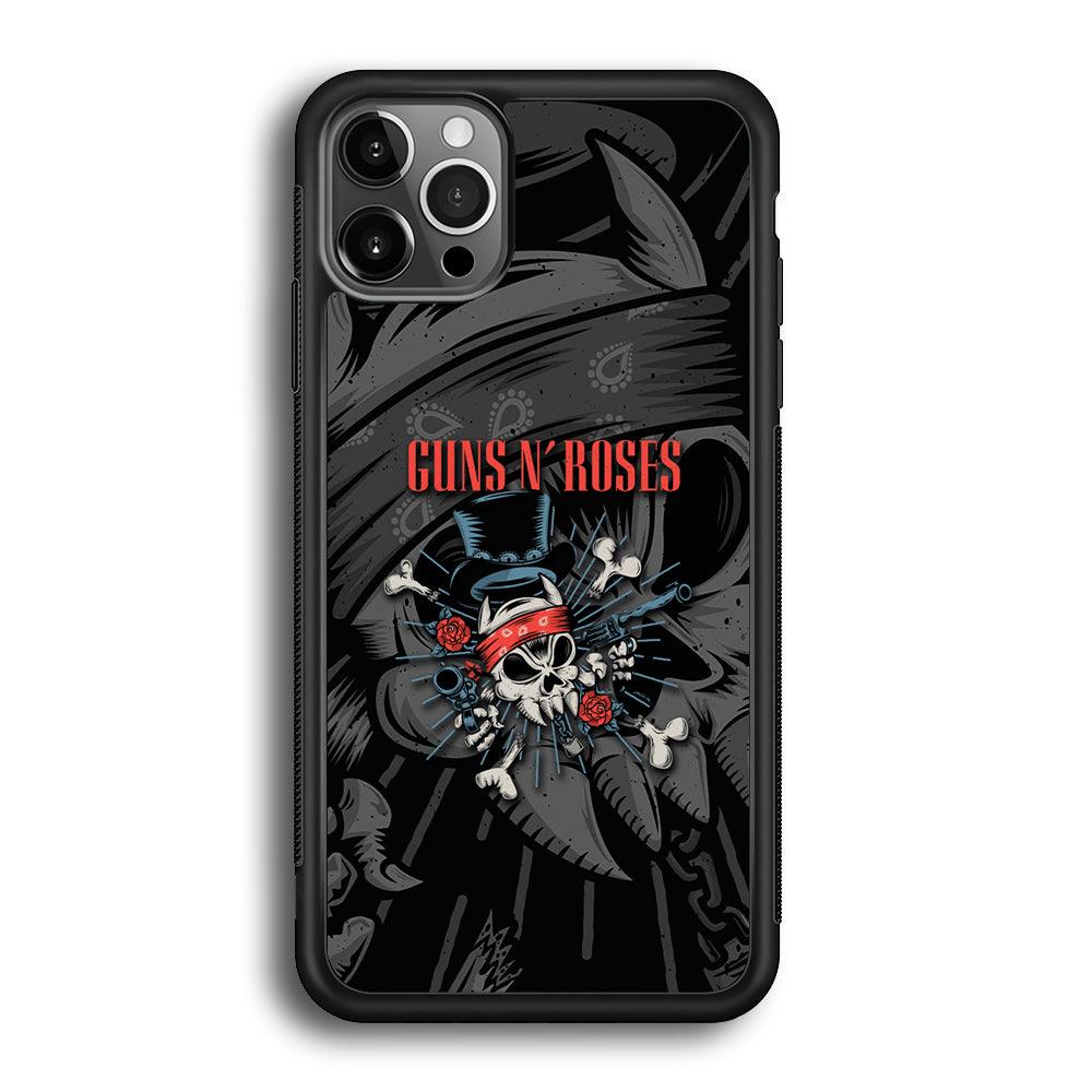 Guns N Roses Red Headkerchief iPhone 12 Pro Case-Rubber Black (2D Case)-Oxvistore