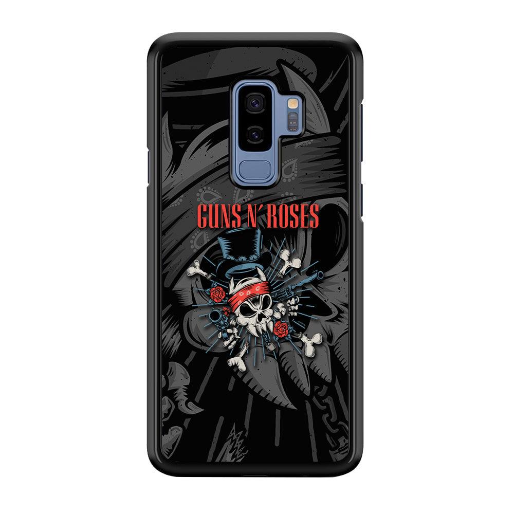 Guns N Roses Red Headkerchief Samsung Galaxy S9 Plus Case-Rubber Black (2D Case)-Oxvistore