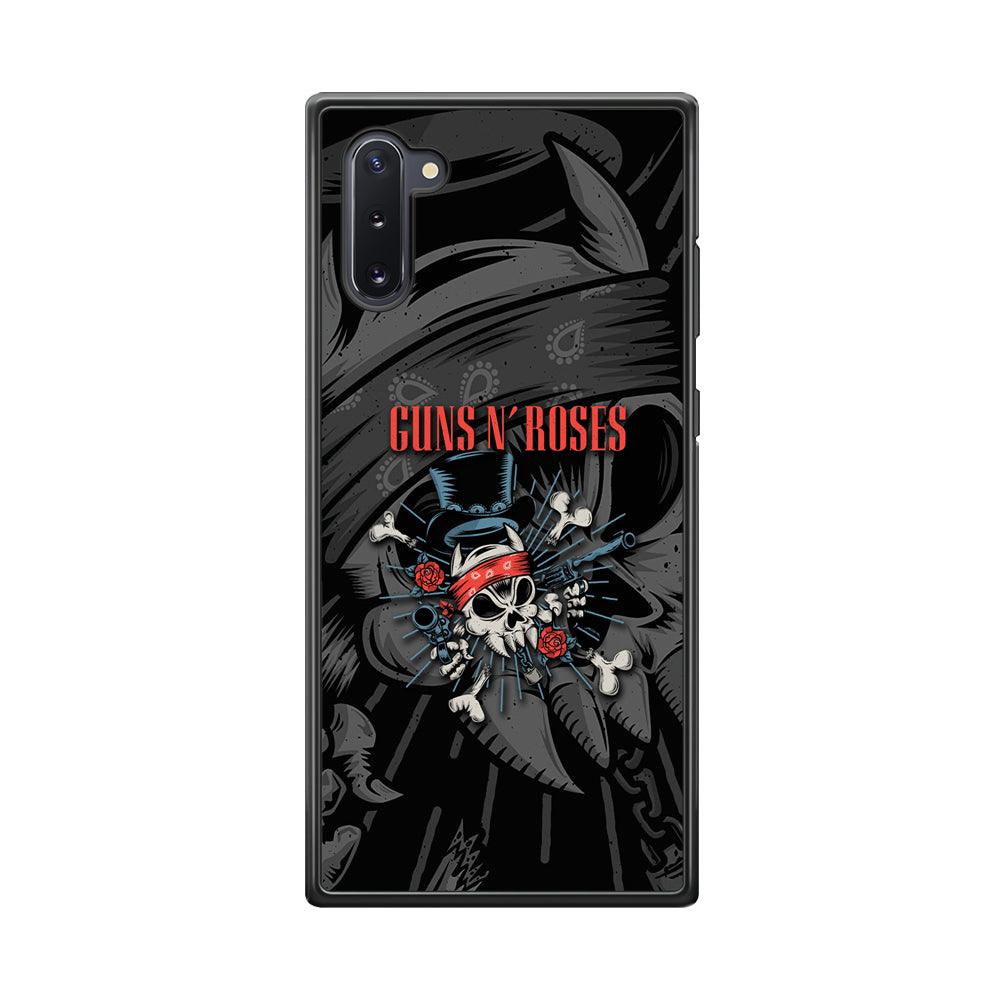 Guns N Roses Red Headkerchief Samsung Galaxy Note 10 Case-Rubber Black (2D Case)-Oxvistore