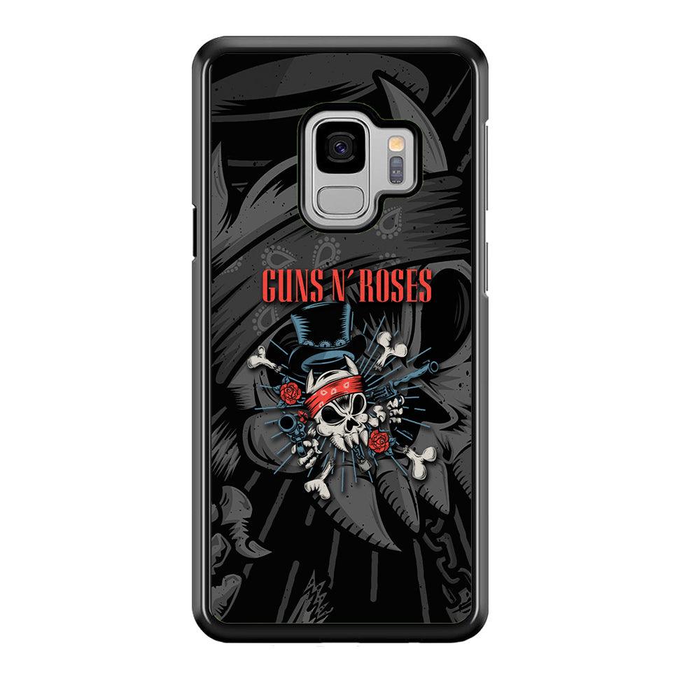 Guns N Roses Red Headkerchief Samsung Galaxy S9 Case-Rubber Black (2D Case)-Oxvistore