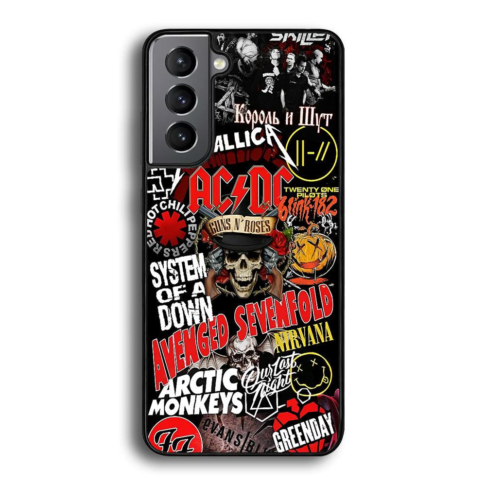 Guns N Roses Rock Star Assembly Point Samsung Galaxy S21 Case-Rubber Black (2D Case)-Oxvistore