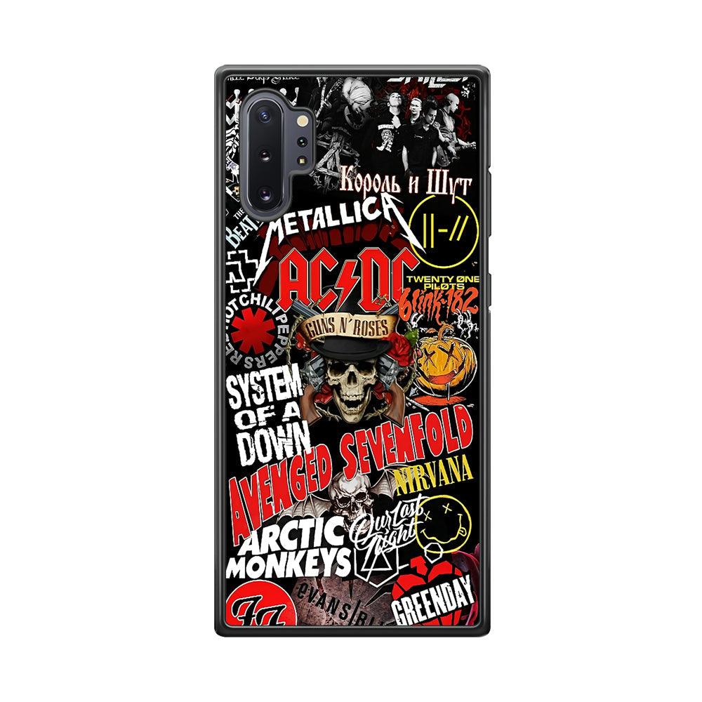 Guns N Roses Rock Star Assembly Point Samsung Galaxy Note 10 Plus Case-Rubber Black (2D Case)-Oxvistore