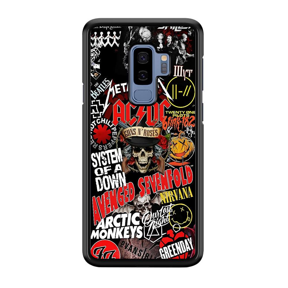 Guns N Roses Rock Star Assembly Point Samsung Galaxy S9 Plus Case-Rubber Black (2D Case)-Oxvistore