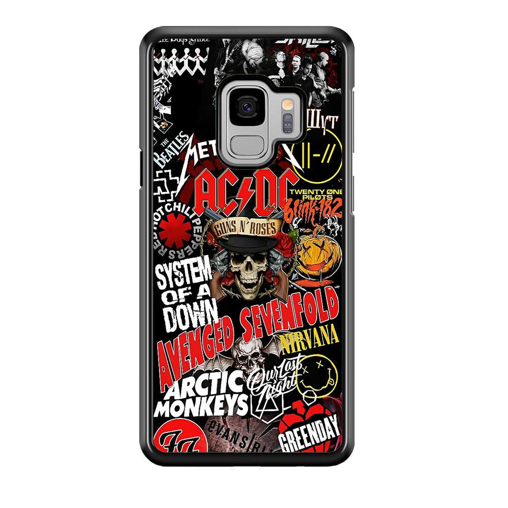 Guns N Roses Rock Star Assembly Point Samsung Galaxy S9 Case-Rubber Black (2D Case)-Oxvistore