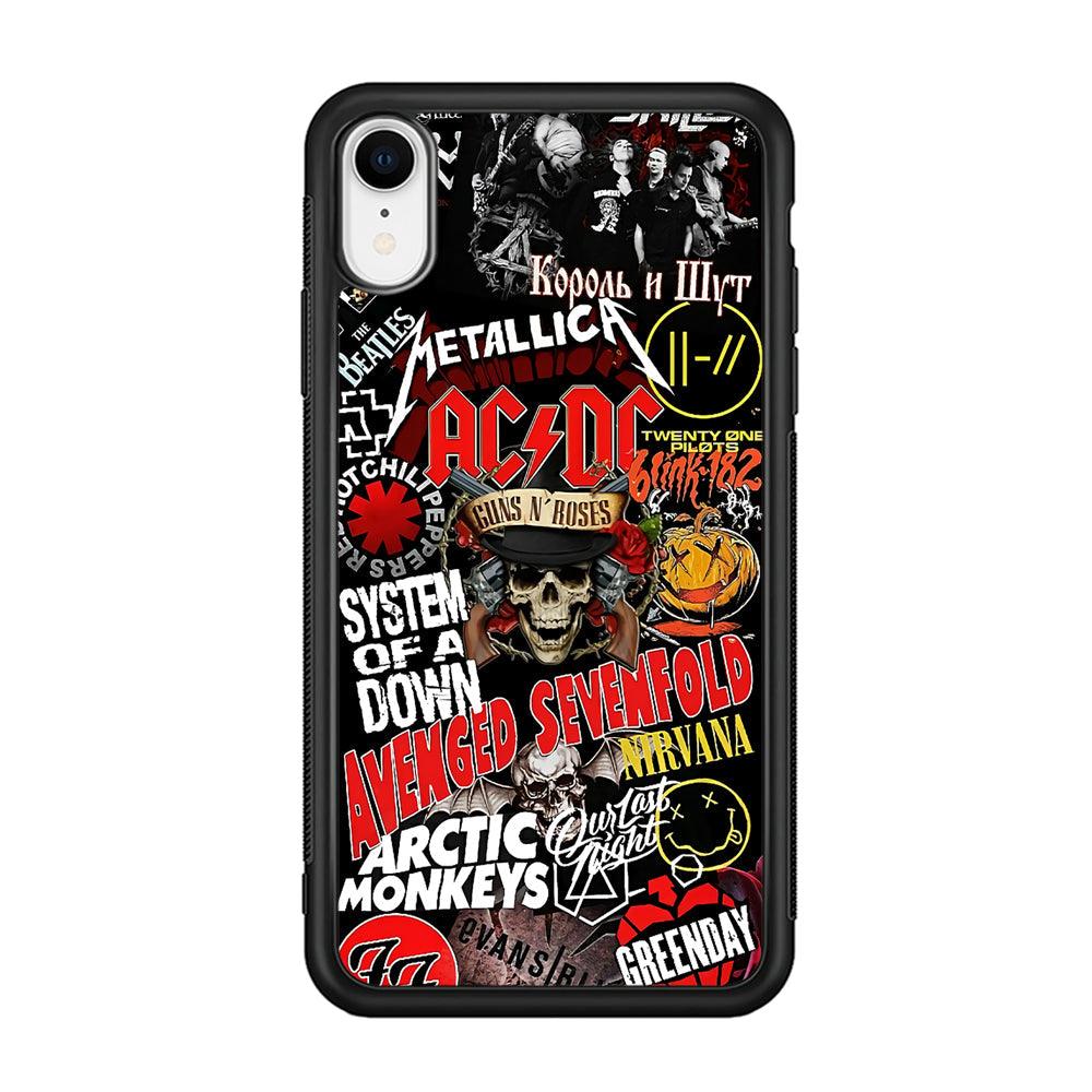 Guns N Roses Rock Star Assembly Point iPhone XR Case-Rubber Black (2D Case)-Oxvistore