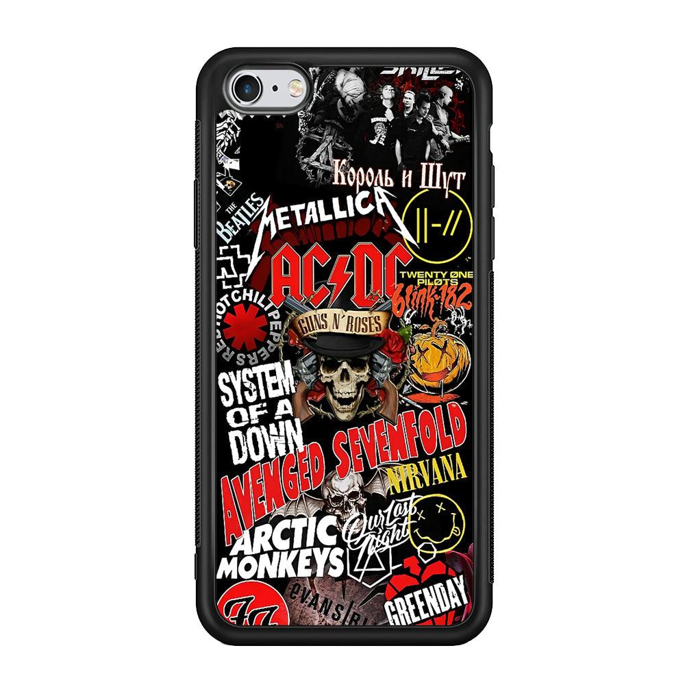 Guns N Roses Rock Star Assembly Point iPhone 6 Plus | 6s Plus Case-Rubber Black (2D Case)-Oxvistore