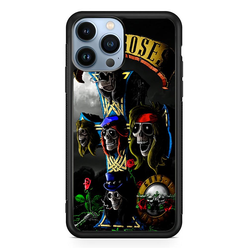 Guns and Roses Music Rock 2D Rubber Phone Case-Black-Oxvistore