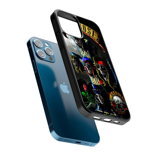 Guns and Roses Music Rock 2D Rubber Phone Case-Oxvistore