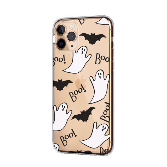 Halloween Flying White Ghosts Clear Soft Case-Oxvistore