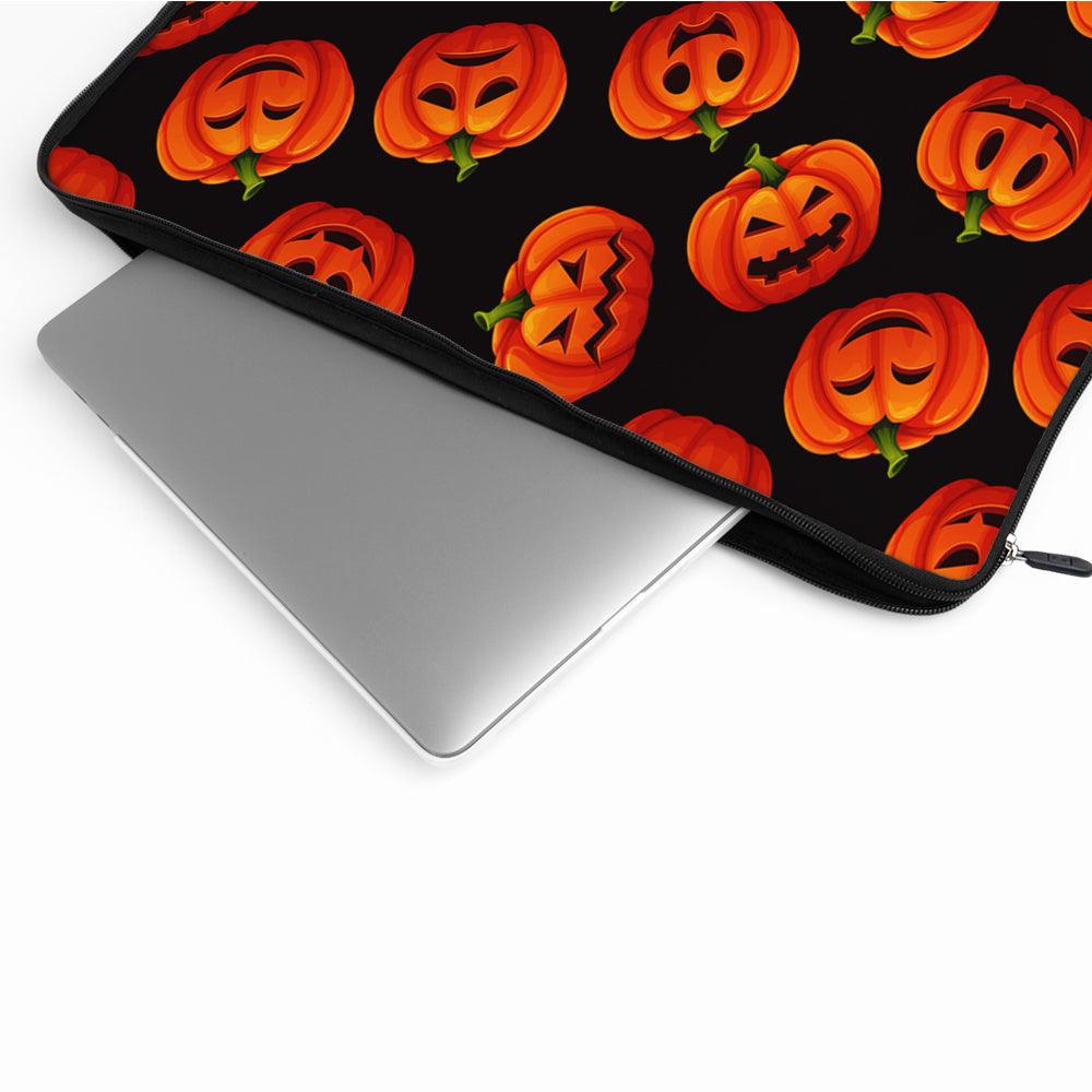 Halloween Pumpkin Pattern Laptop Sleeve Protective Cover-Oxvistore