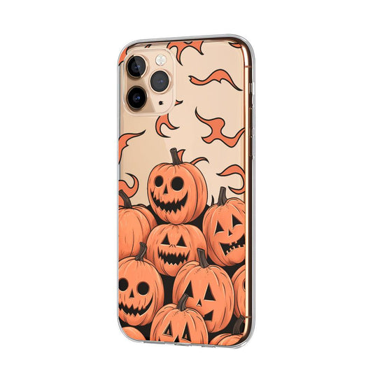 Halloween Scary Laughing Pumpkin Clear Soft Case-Oxvistore