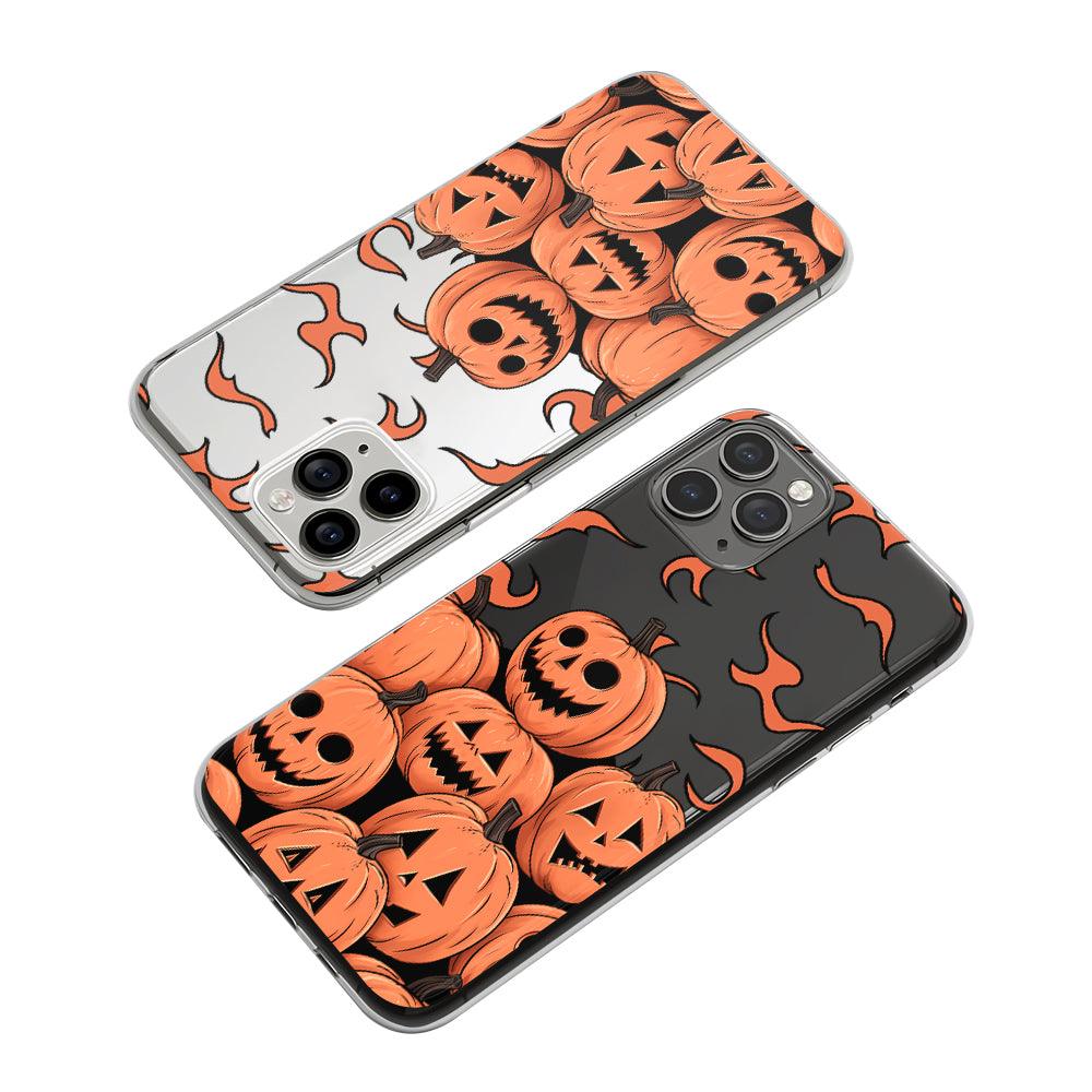 Halloween Scary Laughing Pumpkin Clear Soft Case-Oxvistore