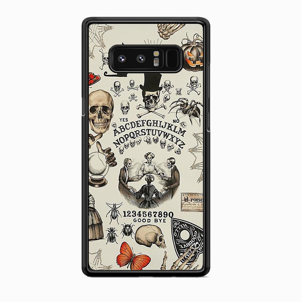 Halloween Games Samsung Galaxy Note 8 Case-Rubber White (2D Case)-Oxvistore