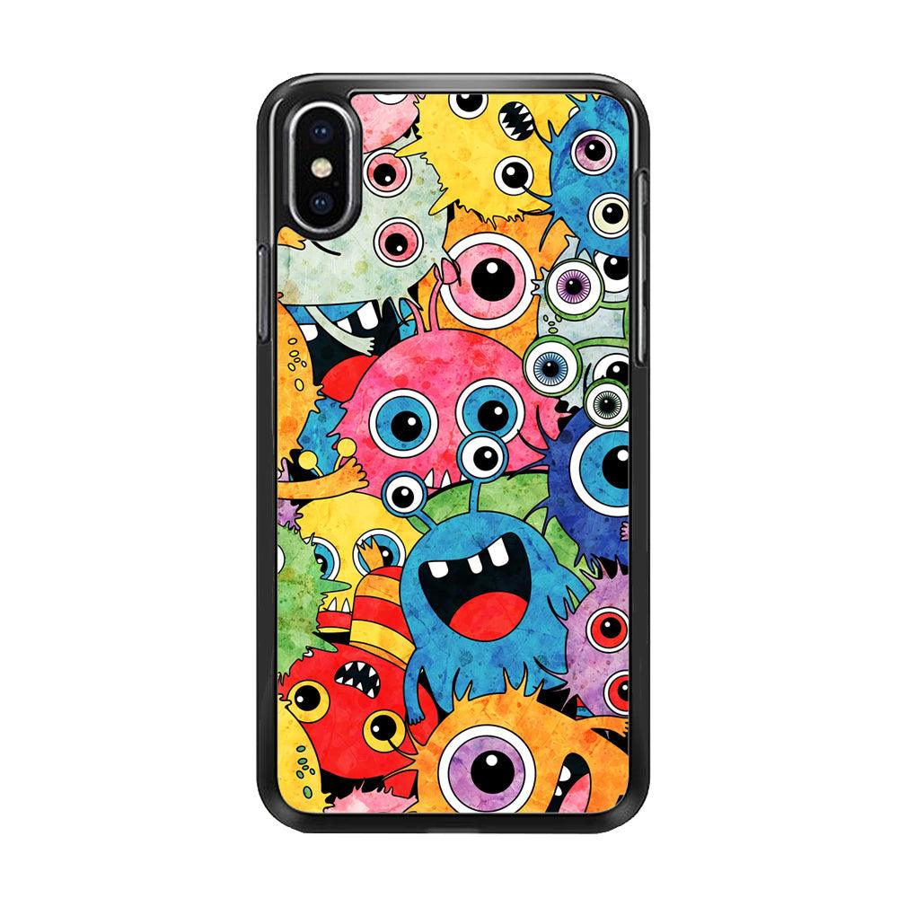 Happiness from Small Things iPhone X Case-Rubber Black (2D Case)-Oxvistore
