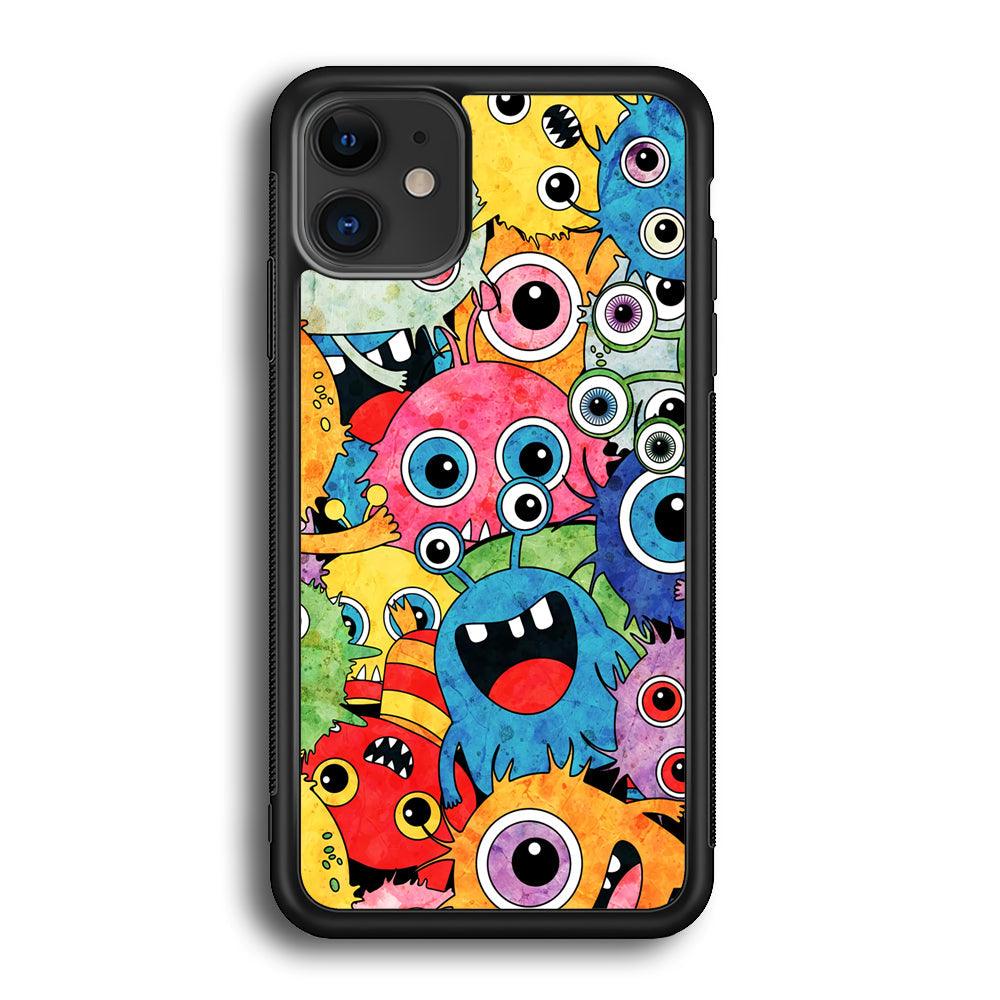 Happiness from Small Things iPhone 12 Case-Rubber Black (2D Case)-Oxvistore