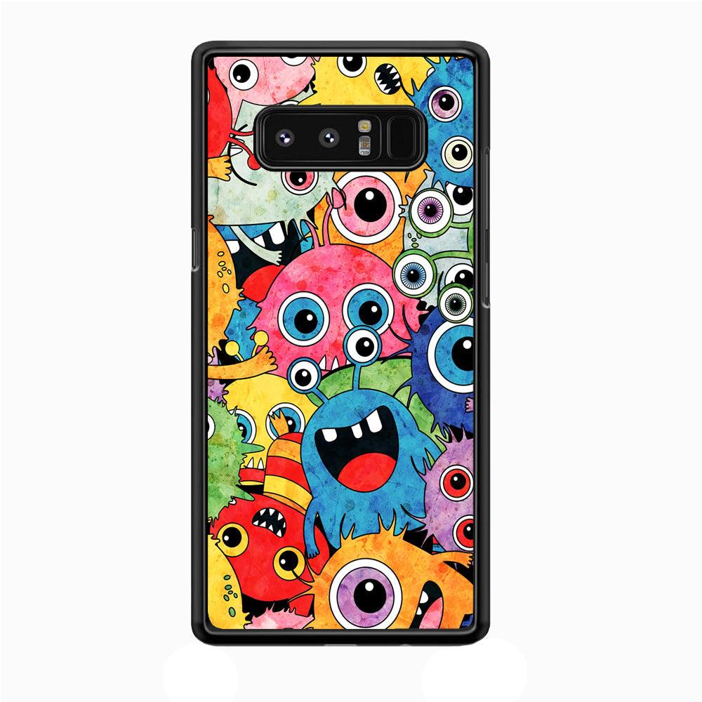 Happiness from Small Things Samsung Galaxy Note 8 Case-Rubber Black (2D Case)-Oxvistore