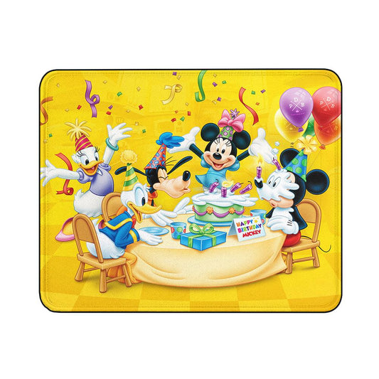 Happy Birthday Mickey Celebration Mouse Pads | Custom Mouse Pad with Non-Slip Rubber Base