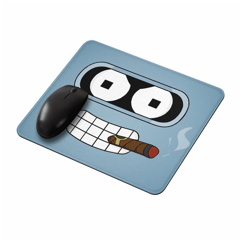 Happy Robot Face Futurama Bender Mouse Pads-Oxvistore