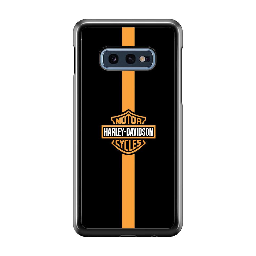 Harley Davidson Center Line Samsung Galaxy S10E Case-Rubber Black (2D Case)-Oxvistore
