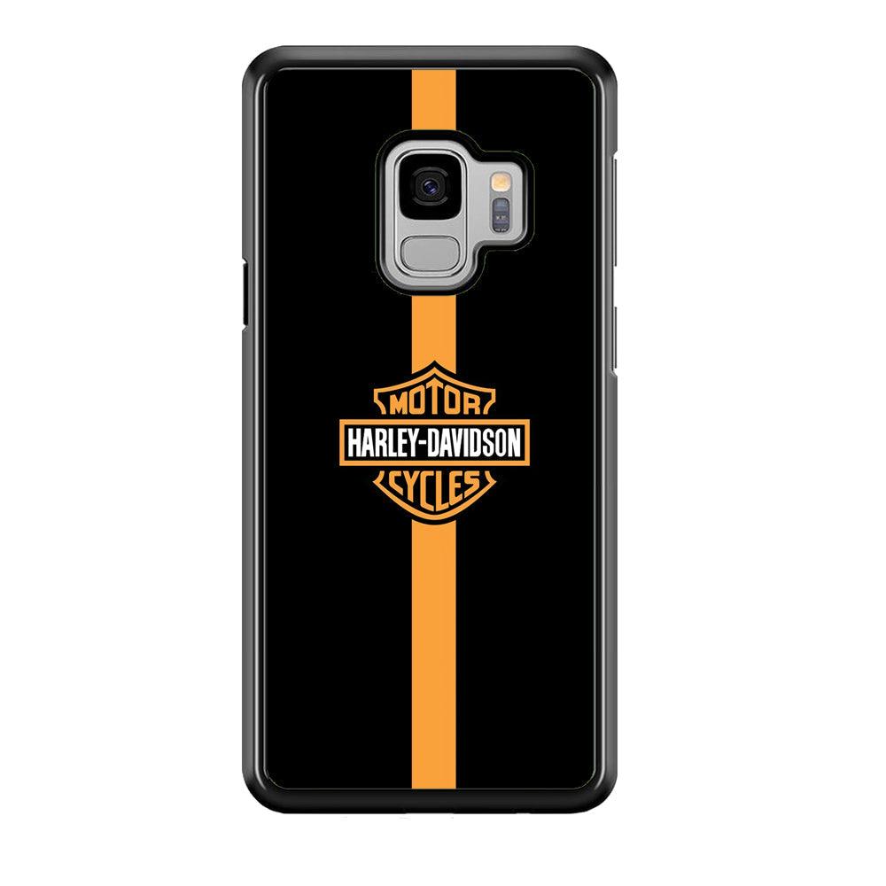 Harley Davidson Center Line Samsung Galaxy S9 Case-Rubber Black (2D Case)-Oxvistore