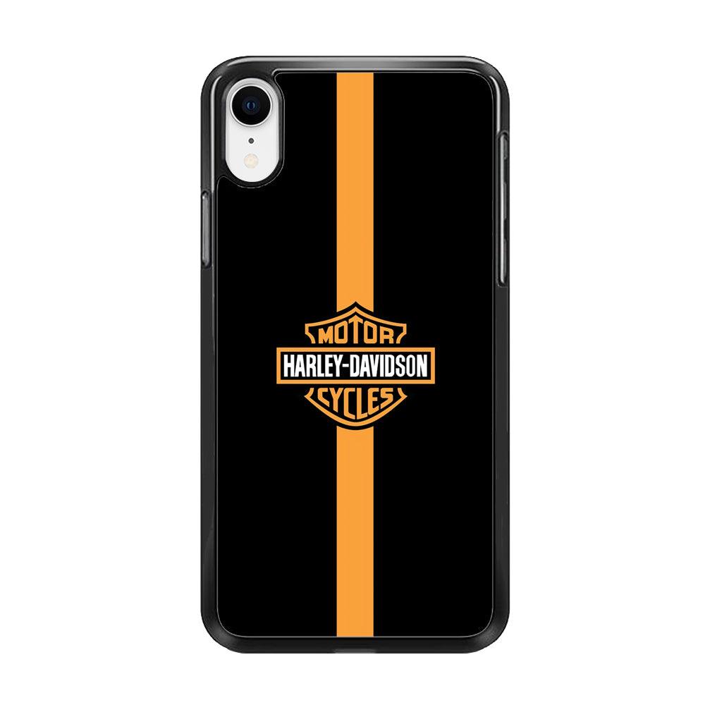 Harley Davidson Center Line iPhone XR Case-Rubber Black (2D Case)-Oxvistore