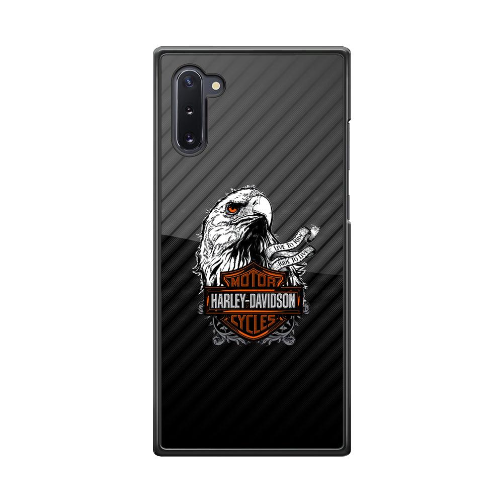 Harley Davidson Dashing Like an Eagle Samsung Galaxy Note 10 Case-Rubber Black (2D Case)-Oxvistore