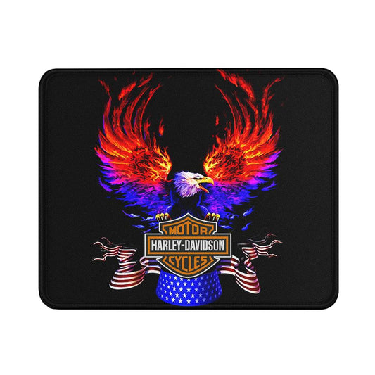 Harley Davidson Eagle Fire Mouse Pads | Custom Mouse Pad with Non-Slip Rubber Base