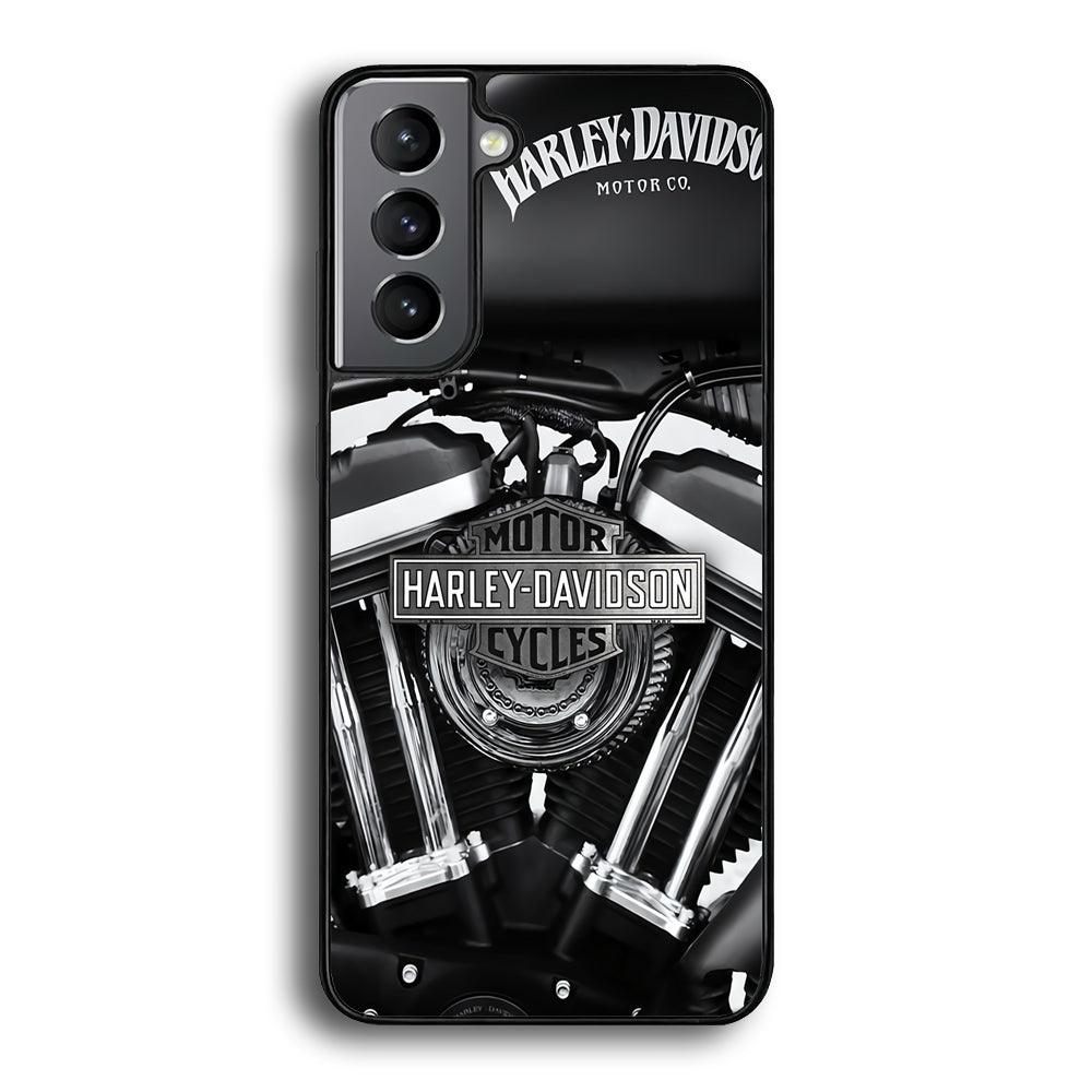 Harley Davidson Muscular Torsion Samsung Galaxy S24 Case-Rubber Black (2D Case)-Oxvistore