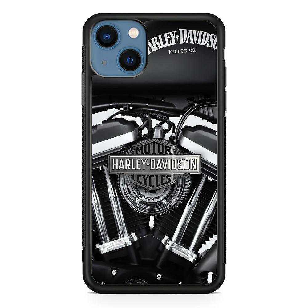 Harley Davidson Muscular Torsion iPhone 14 Plus Case-Rubber Black (2D Case)-Oxvistore