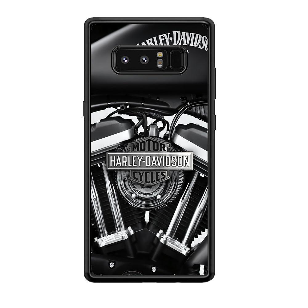 Harley Davidson Muscular Torsion Samsung Galaxy Note 8 Case-Rubber Black (2D Case)-Oxvistore