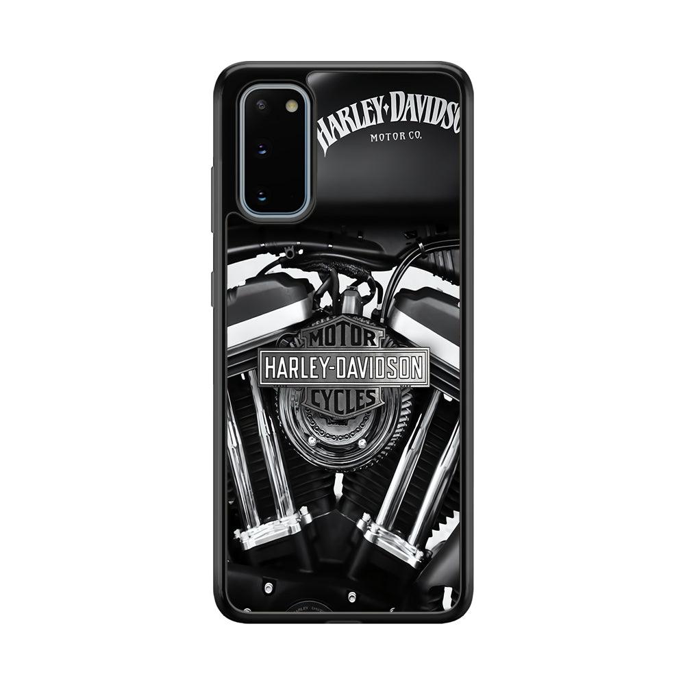 Harley Davidson Muscular Torsion Samsung Galaxy S20 Case-Rubber Black (2D Case)-Oxvistore