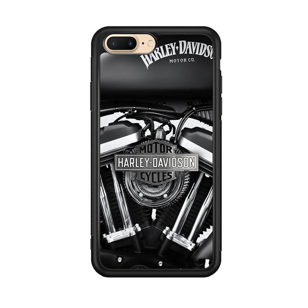 Harley Davidson Muscular Torsion iPhone 7 Plus Case-Rubber Black (2D Case)-Oxvistore