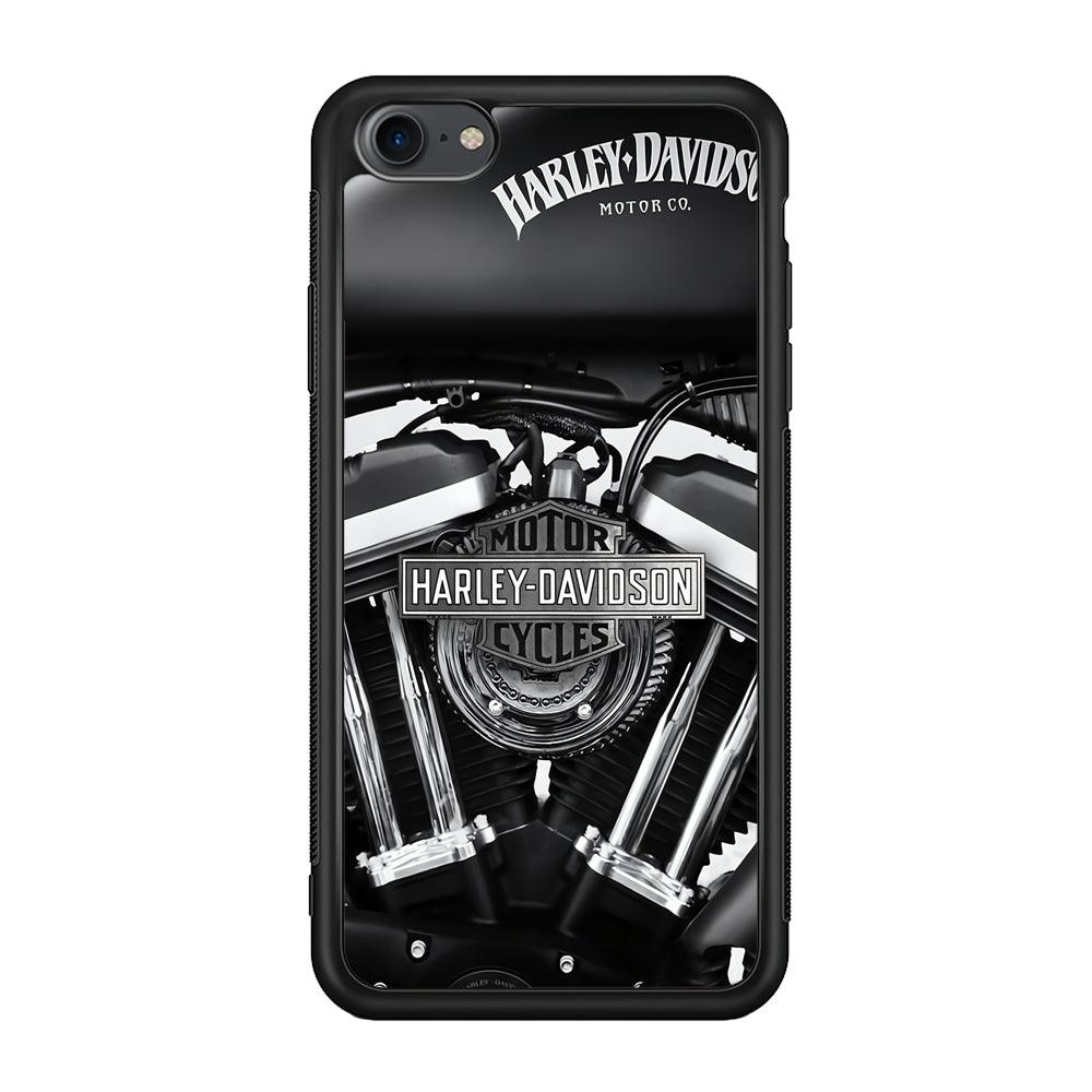 Harley Davidson Muscular Torsion iPhone 8 Case-Rubber Black (2D Case)-Oxvistore