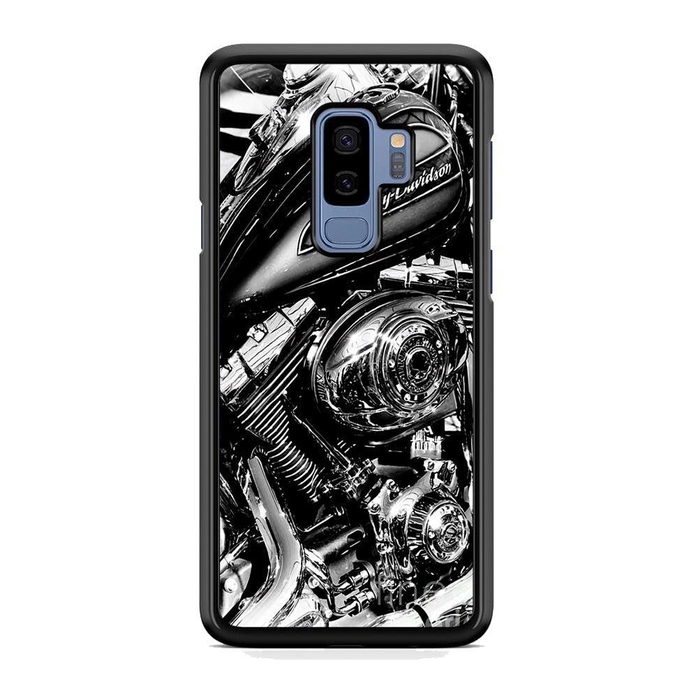 Harley Davidson Platinum Art Samsung Galaxy S9 Plus Case-Rubber Black (2D Case)-Oxvistore