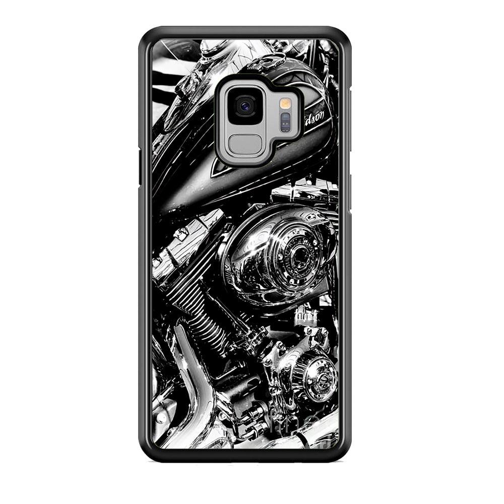 Harley Davidson Platinum Art Samsung Galaxy S9 Case-Rubber Black (2D Case)-Oxvistore