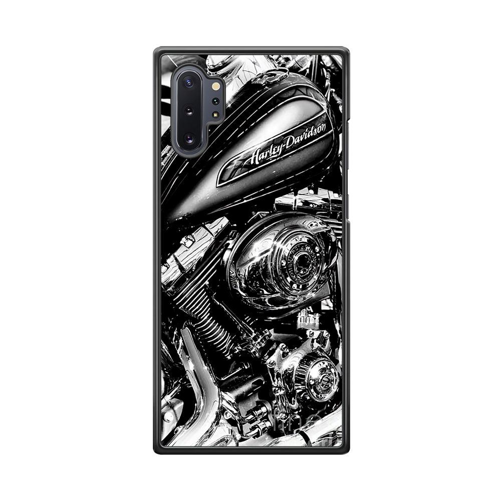 Harley Davidson Platinum Art Samsung Galaxy Note 10 Plus Case-Rubber Black (2D Case)-Oxvistore