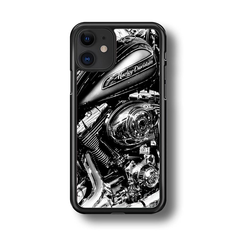 Harley Davidson Platinum Art iPhone 11 Case-Rubber Black (2D Case)-Oxvistore